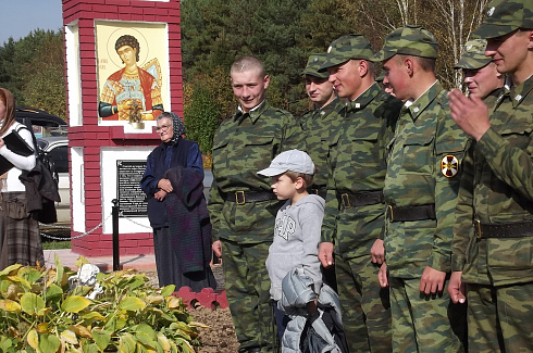 В солдатском строю